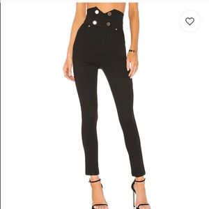 Super high waisted black denim